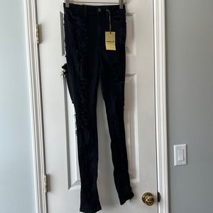 Distressed Black Skinny Jeans